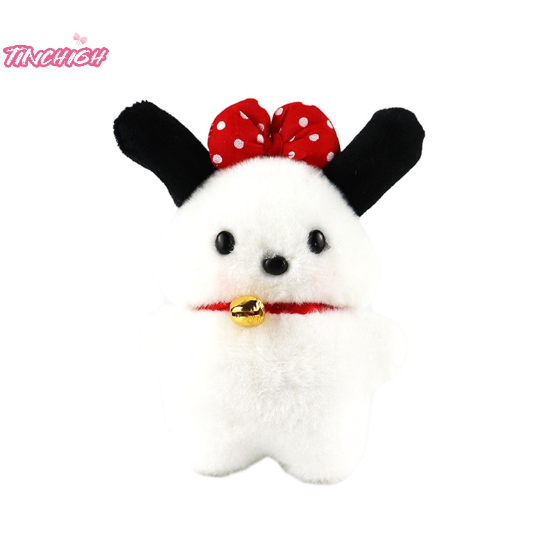 Móc Chìa Khóa Hình Chó Bông Thắt Nơ Dễ Thương Làm Quà Tặng Cho Bạn Bè