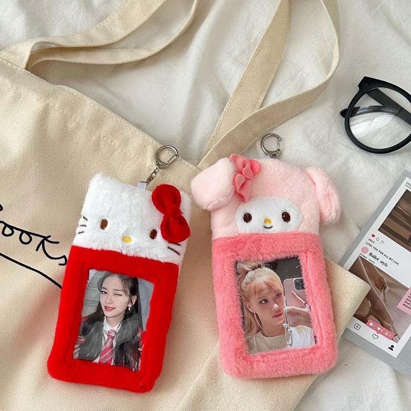 Túi Đựng Thẻ id Bằng Vải Bông Họa Tiết sanrio kuromi Hoạt Hình Dễ Thương