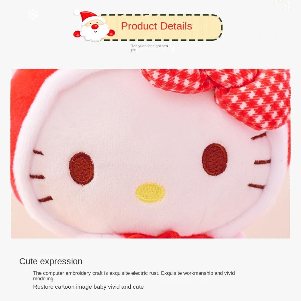 Mmluck Đồ Chơi Thú Nhồi Bông Mèo Hello kitty Màu Hồng Bằng cotton pp Mềm Mại Làm Quà Tặng Giáng Sinh