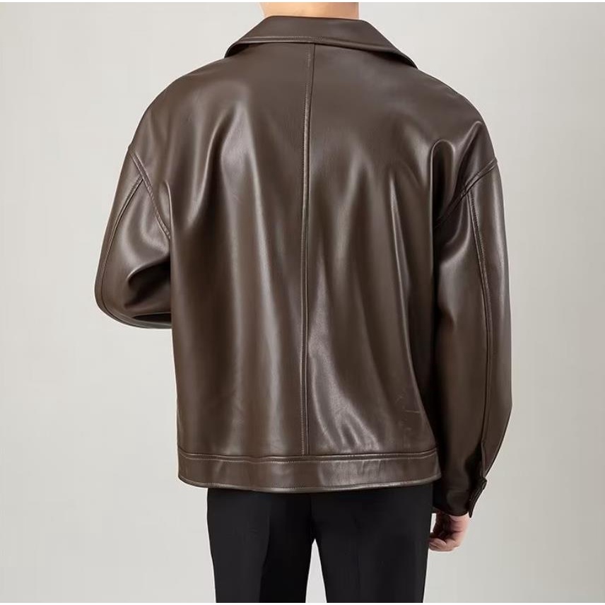 Áo Khoác Da Phong Cách Hàn Quốc Thời Trang Xuân Thu 2023 Cho Nam