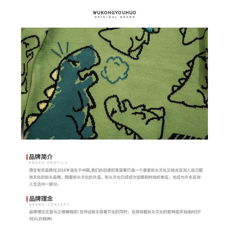 Áo sweater Cổ Tròn Dáng Rộng In Hoạt Hình goku Phong Cách hip hop Đường Phố Cá Tính Cho Nam