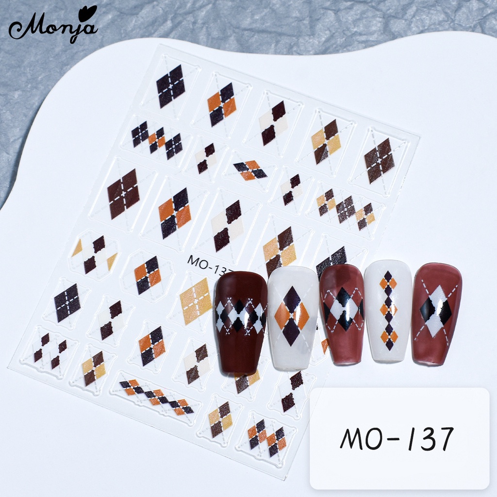 Monja Nhãn Dán Trang Trí Móng Tay 3d Hình Thu Đông