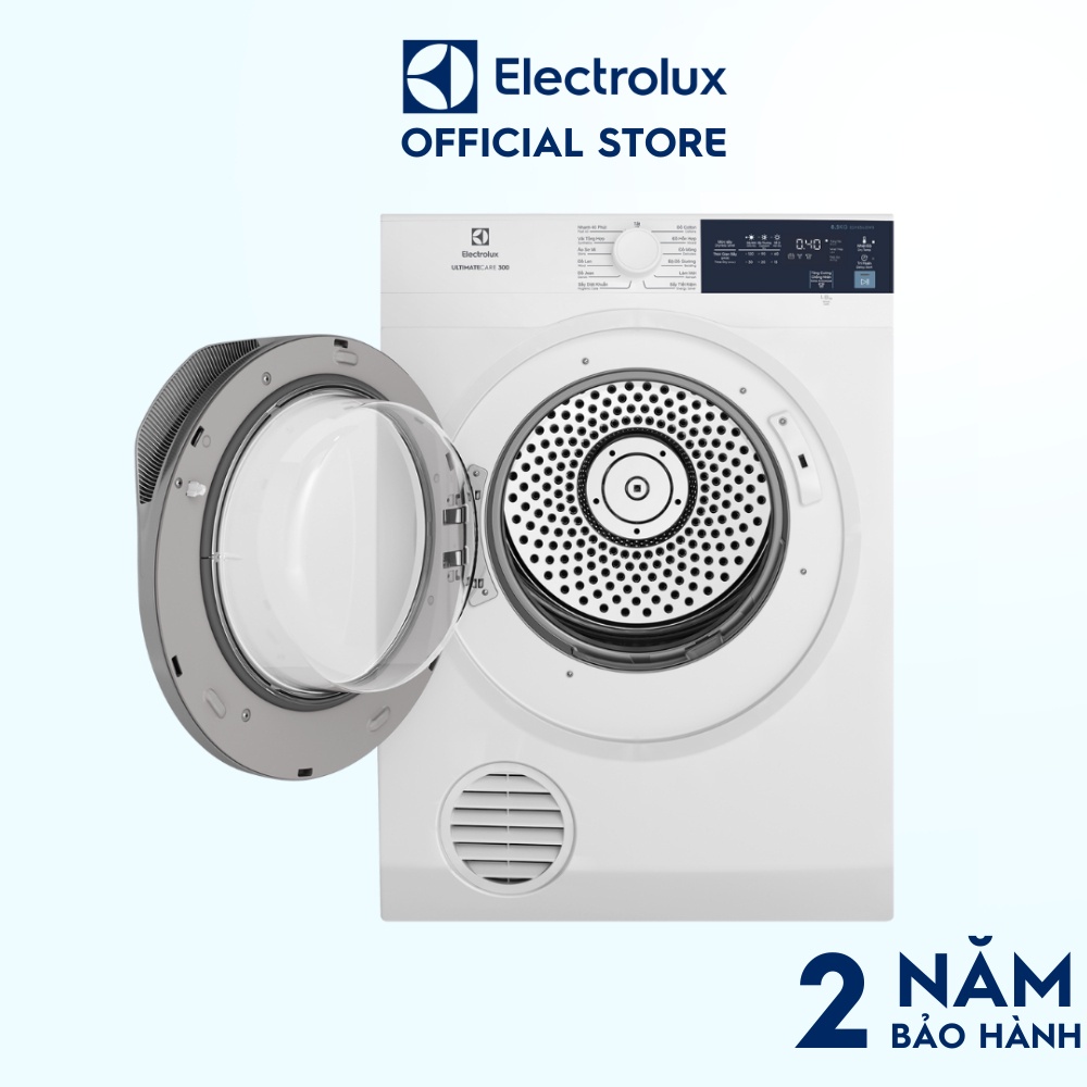 Máy sấy thông hơi Electrolux 8.5kg UltimateCare 300 - EDV854J3WB - Màu trắng