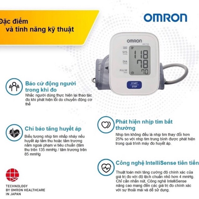 Máy đo huyết áp Omron 7120- Nội địa Nhật Made in Japan