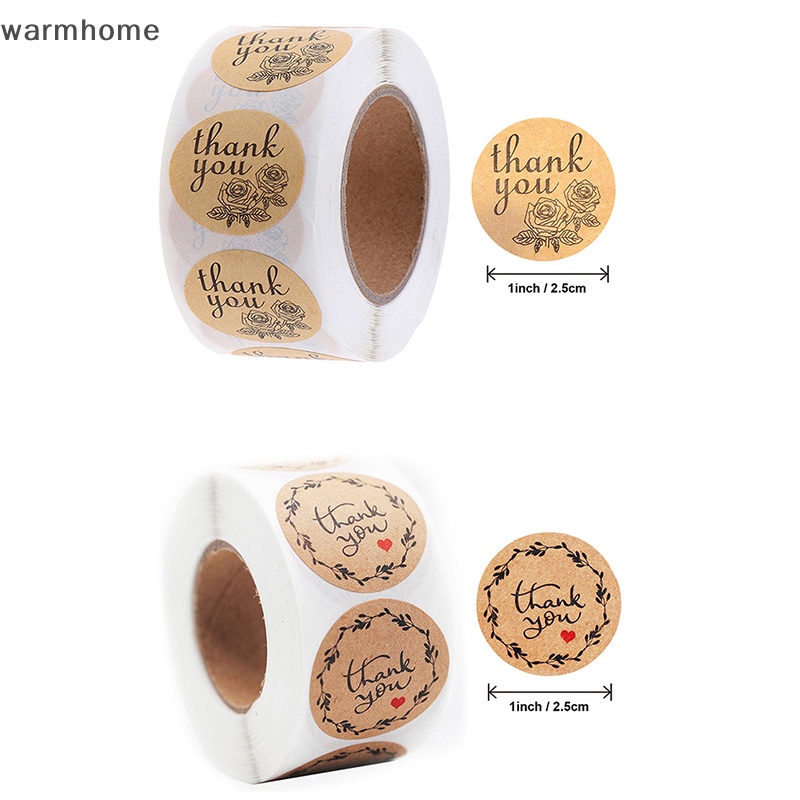 Cuộn 500 Nhãn Dán thank you Trang Trí Sổ Lưu Niệm
