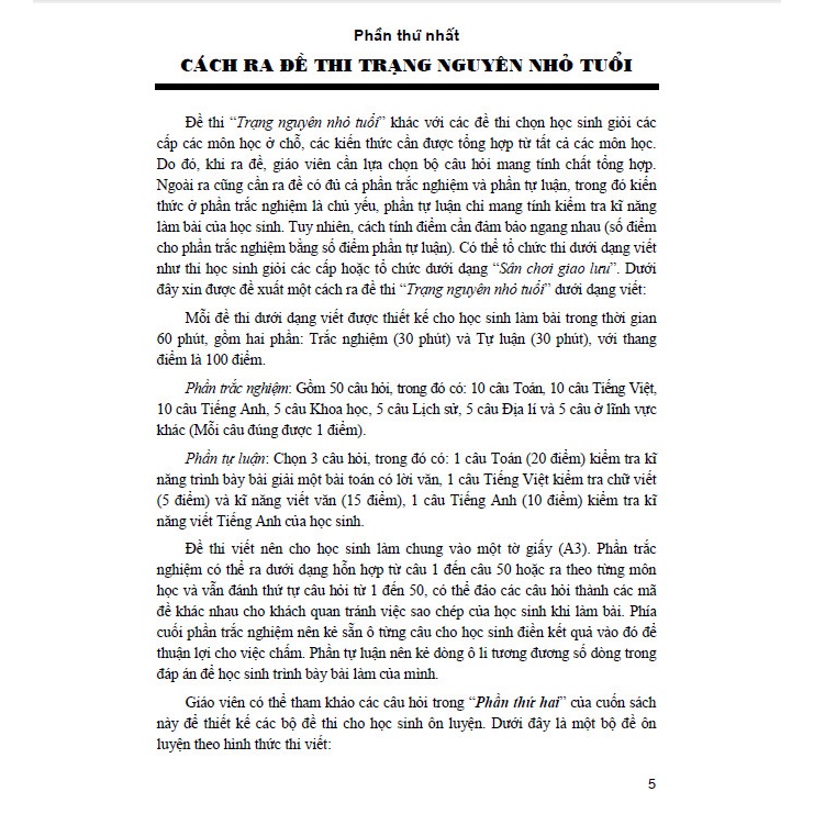 Sách - Bài Tập Dành Cho Học Sinh Thi Trạng Nguyên Nhỏ Tuổi 4