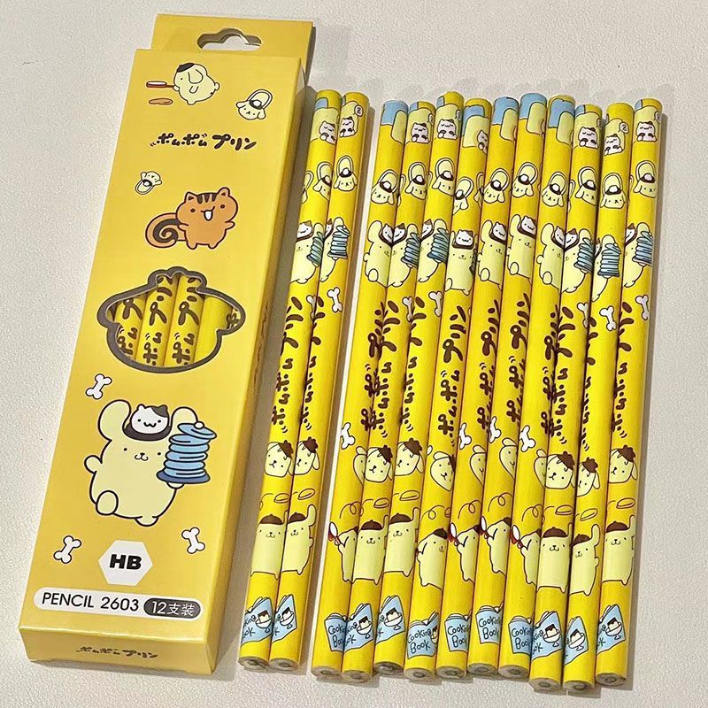 Set 12 Bút Chì Gỗ Hoạt Hình Dễ Thương wj440