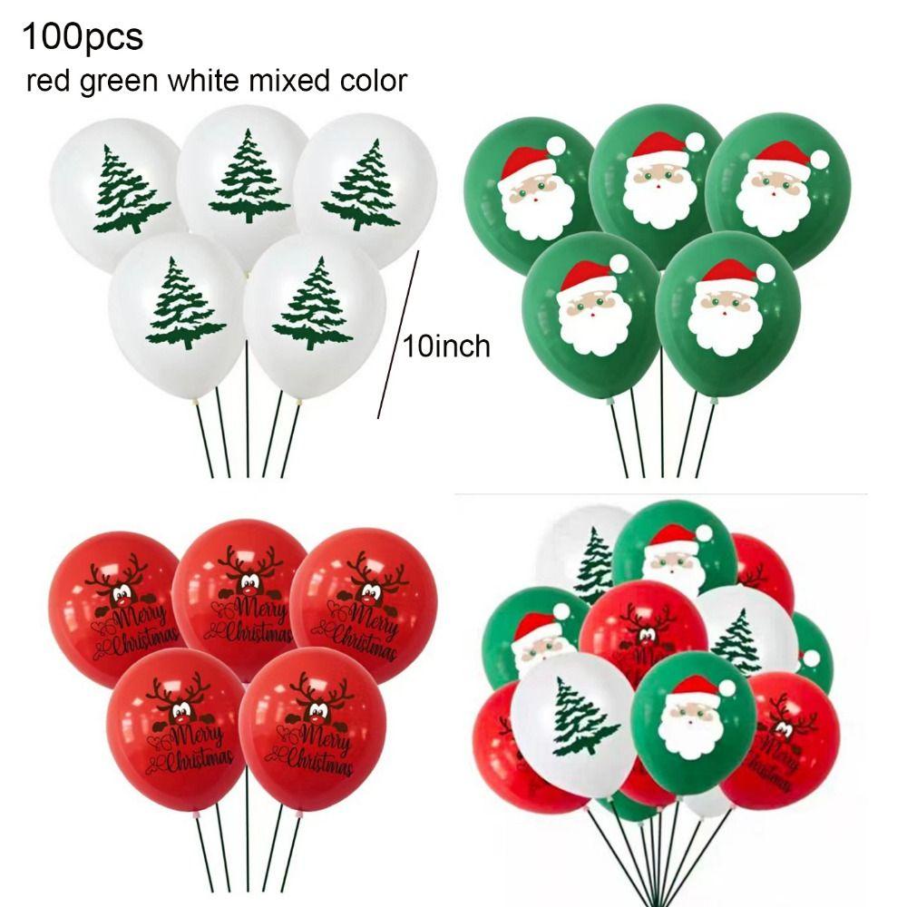 1 100 Bong Bóng 10 Inch Trang Trí Giáng Sinh