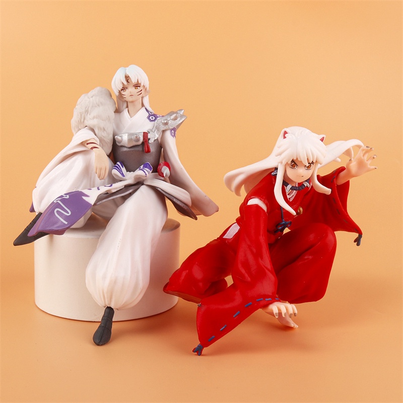 Mô Hình Nhân Vật inuyasha Ngồi Đúng Tư Thế Ngồi Bằng pvc 11cm