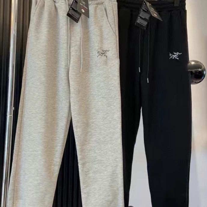 4ELS ARC'TERYX new sports fleece-lined thickened Ogilvy fleece drawstring fashion couple classic design sweatpants autumn and winter