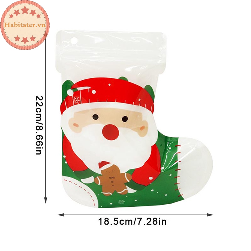 Set 10 Túi Nhựa Đựng Quà Giáng Sinh Dễ Thương