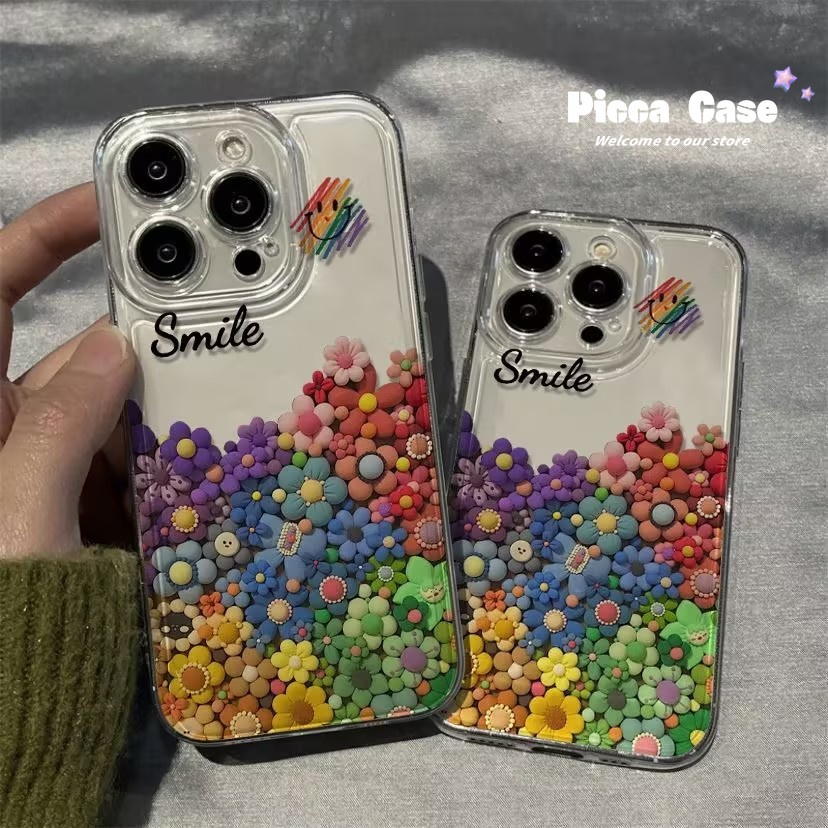 Dễ Thương Ốp Điện Thoại Hình Hoa Hướng Dương Mặt Cười Cho iphone 7plus 11 15 13 14 12 pro max x xs max xr 6s 15 8 6 plus se 2020