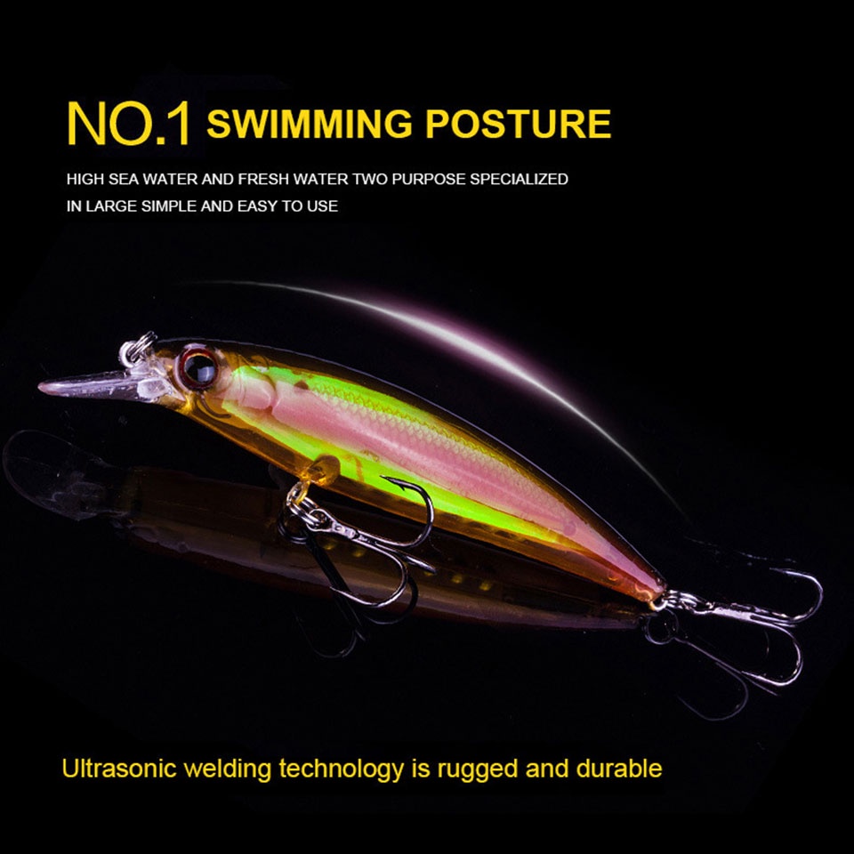 Mồi Câu Cá Giả Hình Cá Dạ Quang Kích Thước 110mm Trong Lượng 14g