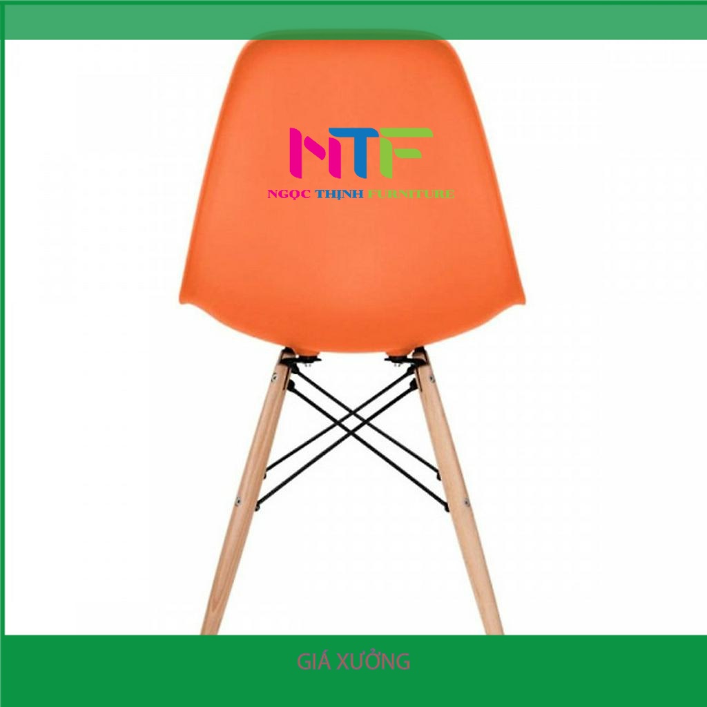 Ghế Ăn Eames mặt nhựa composite chân gỗ cực kỳ chắc chắn, an toàn cho người sử dụng, nhựa dạng dẻo NTFurniture