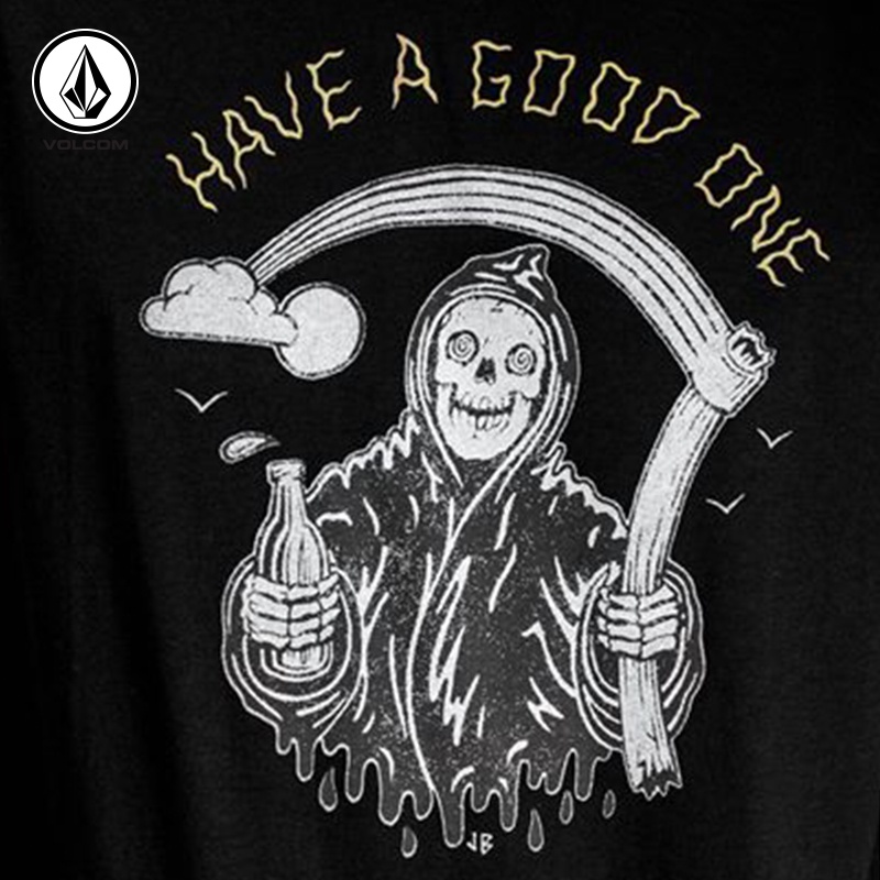 Volcom Áo Thun cotton Tay Ngắn Màu Trơn Phong Cách Âu Mỹ Cho Nam