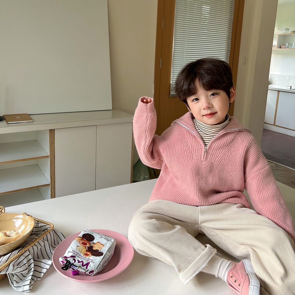 Áo Sweater Thu Đông Phong Cách Hàn Quốc Hợp Thời Trang Cho Bé Trai