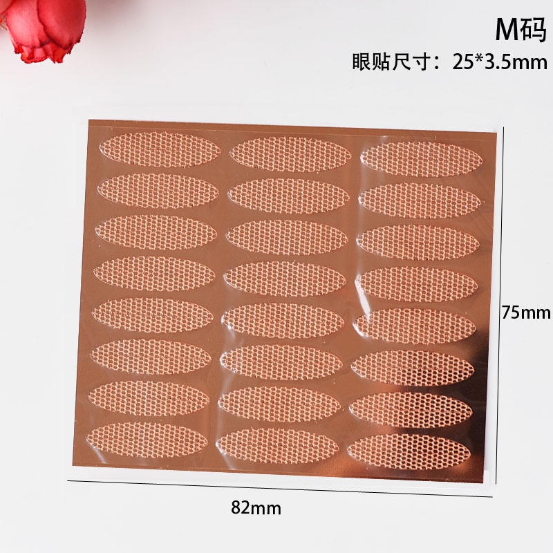 Bộ 24 Miếng Dán Mắt Hai Mặt Phối Ren Khi Gặp Nước Miếng Dán Kích Mí Bằng Ren Lưới Thoáng Khí Chống Thấm Nước M / L / XL