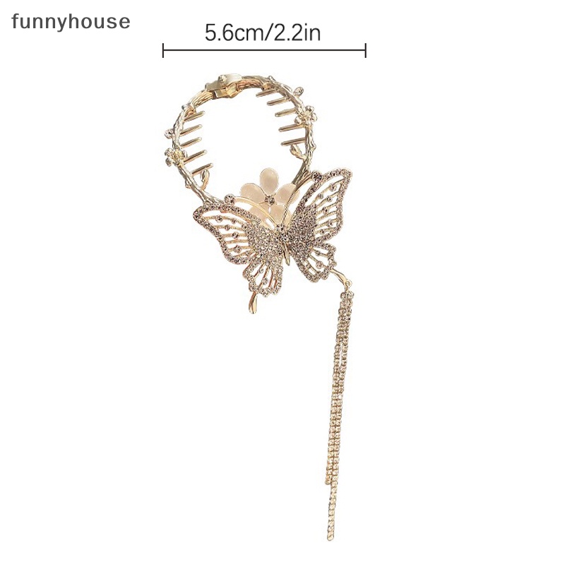 Kẹp Tóc Hình Bướm / Hoa Lan / Thiên Nga Đính Ngọc Trai Xinh Xắn Cho Bé Gái