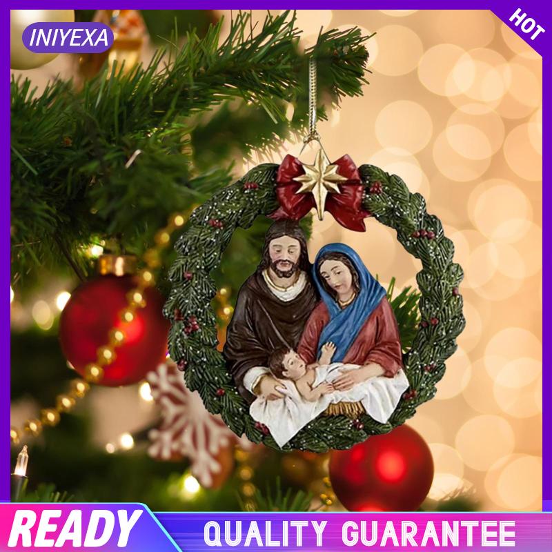 Phụ Kiện Treo Trang Trí Cây Thông Giáng Sinh Hình Chúa jesus