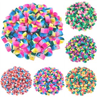 Set 10 hạt đất sét polymer hình trái tim làm trang sức diy
