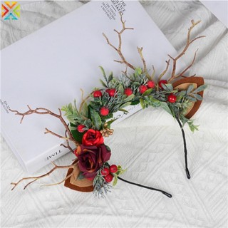 Băng đô cài tóc hình sừng hươu giáng sinh