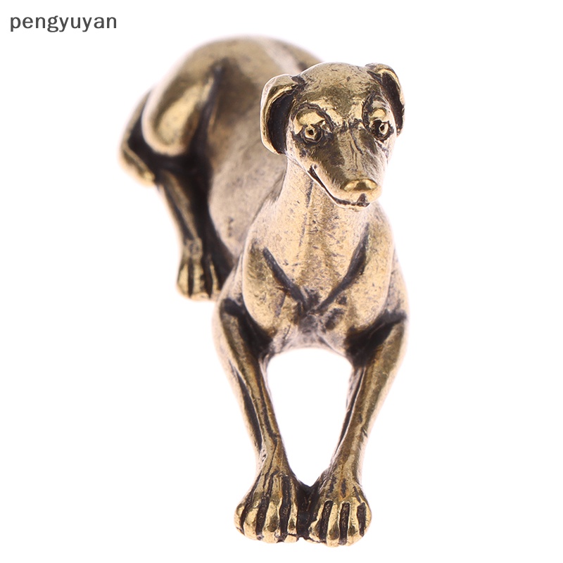 1 Tượng Cún Bằng Đồng Thau Trơn Trang Trí Bàn Làm Việc