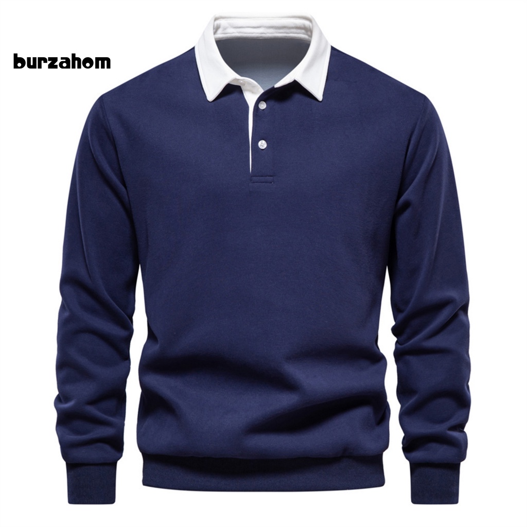 Bur_áo Nỉ Chắp Vá Màu Sắc Phong Cách Mùa Đông Có Nút Cài Giản Dị Dành Cho Nam Giới