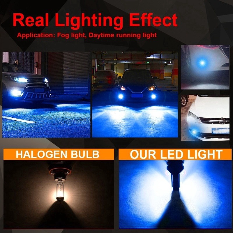 1 Đèn Pha led drl h4 h7 6000k 8000lm 80w 12v 9005 9006 h11 h8 h9 h10 h10 H100Lm Cho Xe Hơi
