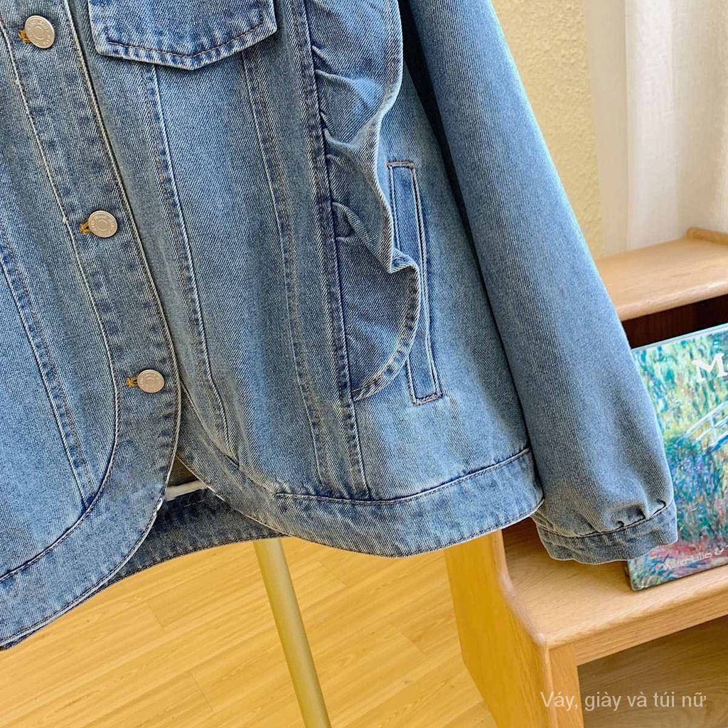 Áo Khoác denim Dáng Rộng Phong Cách retro Nhật Hàn Thời Trang Mùa Thu 2023