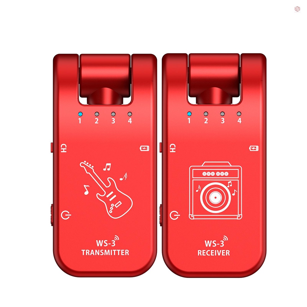Thiết Bị Thu Phát Và Phát Tín Hiệu Âm Thanh Không Dây 4 Kênh 800mhz-900mhz Phích Cắm 282 Độ 6.35mm Cho Đàn guitar Điện