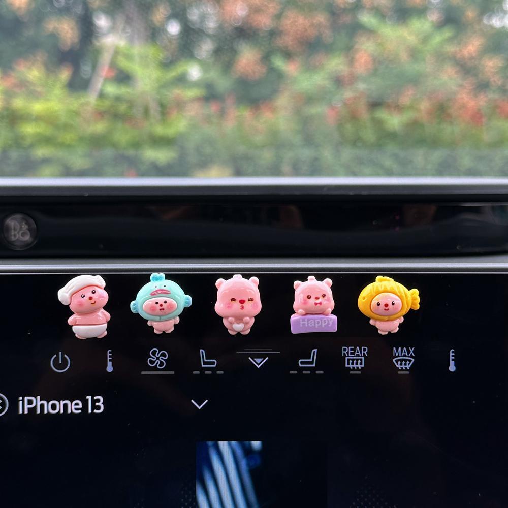 Loopy Miếng Dán Nhỏ Dễ Thương Sáng Tạo Trang Trí Bảng Điều Khiển Trung Tâm Xe Hơi