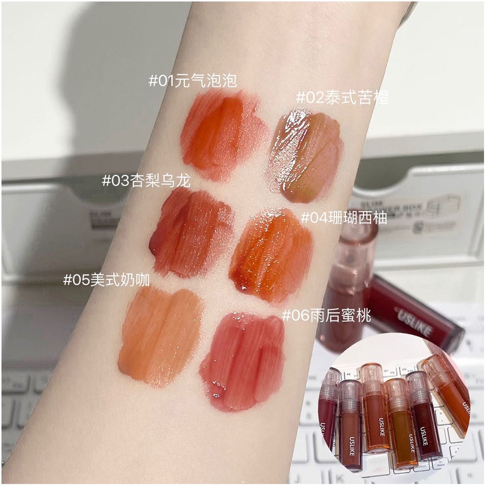 Uslike Son Bóng Hiệu Ứng Gương Không Phai Màu Nuôi Dưỡng Môi