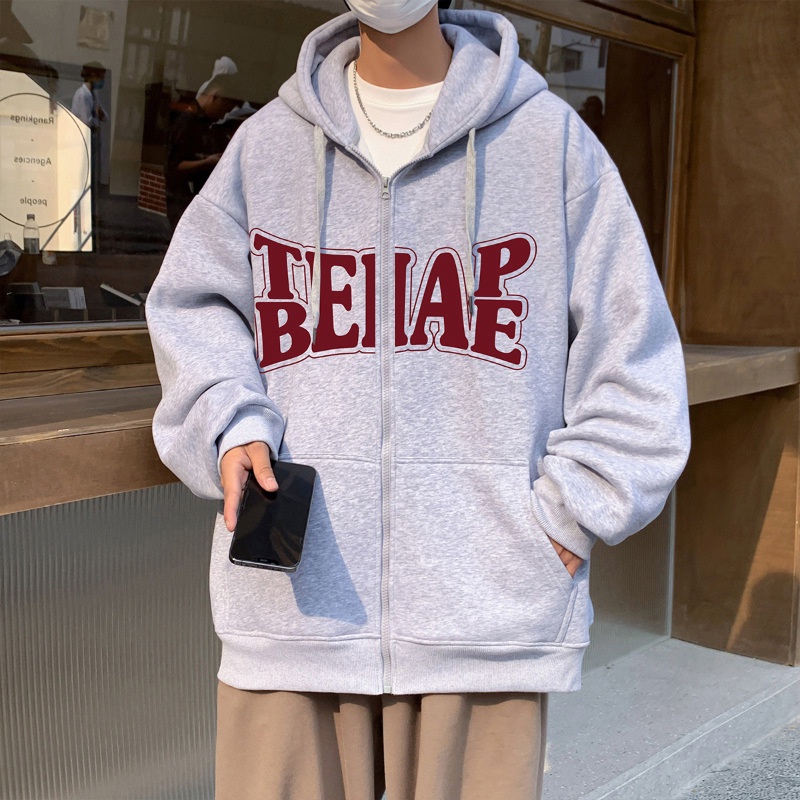 Áo khoác hoodie zip nam chonmua365 in chữ vải nỉ dày dặn ấm