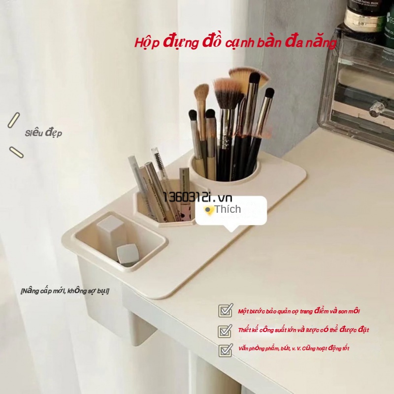Giá đỡ bút để bàn Văn phòng phẩm dính / bàn chải trang điểm tổ chức để lưu trữ cạnh máy tính để bàn