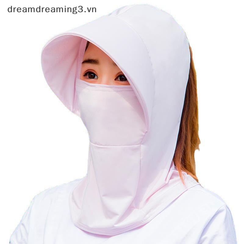 Mũ Chống Nắng Ngoài Trời Bằng Lụa Băng Thoáng Khí Thời Trang Mùa Hè Cho Nữ