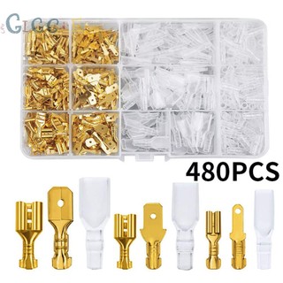 【GIGGLE】Wire Connectors 480 Pcs Electrical Crimp Terminal Engineering Accessories