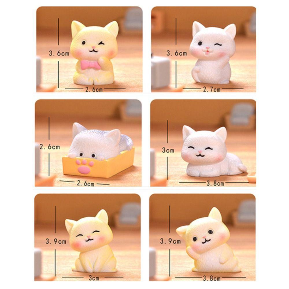 Mô hình MMULCK kiểu mèo con hoạt hình mini trang trí tiểu cảnh DIY