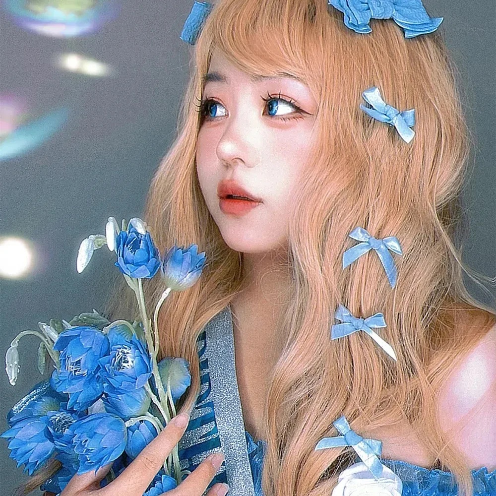 Bộ 8 Kẹp Tóc Nơ Ruy Băng mini Dễ Thương Cho Bé Gái