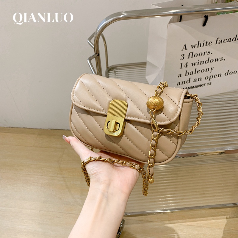QIANLUO  túi đeo chéo mini 2023NEW Vintage Fashion THỂ THAO Phong Cách Hàn Quốc L91TRX2 42Z231021