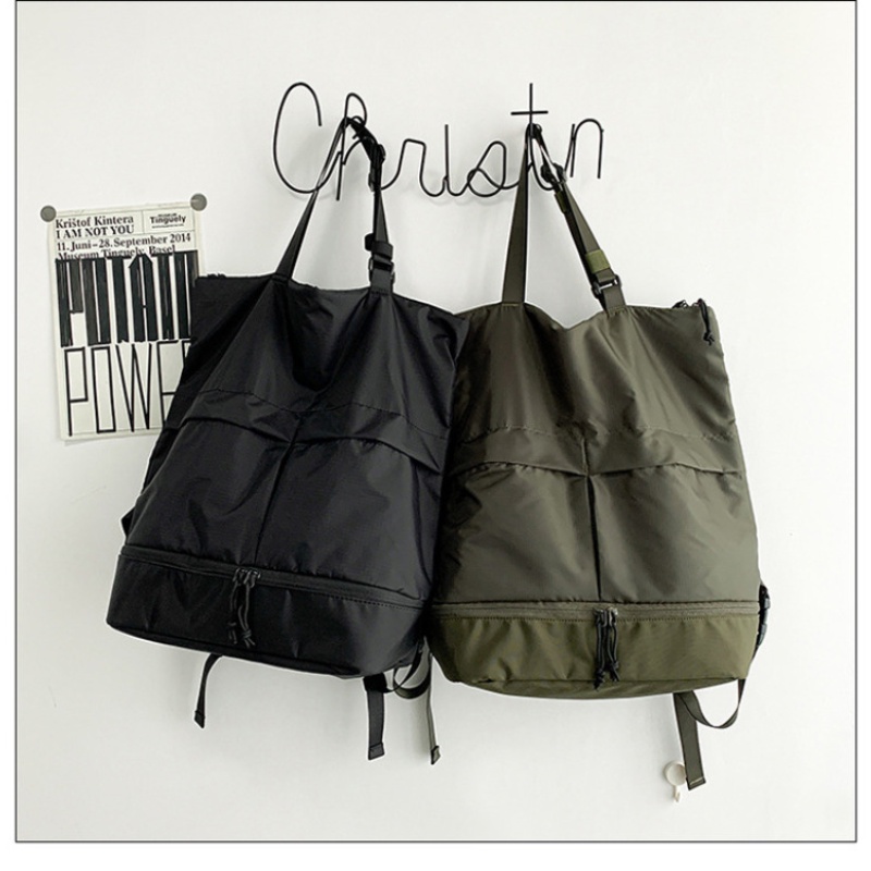 Ba Lô nylon Màu Trơn Chống Thấm Nước Sức Chứa Lớn Dành Cho Nam Và Nữ