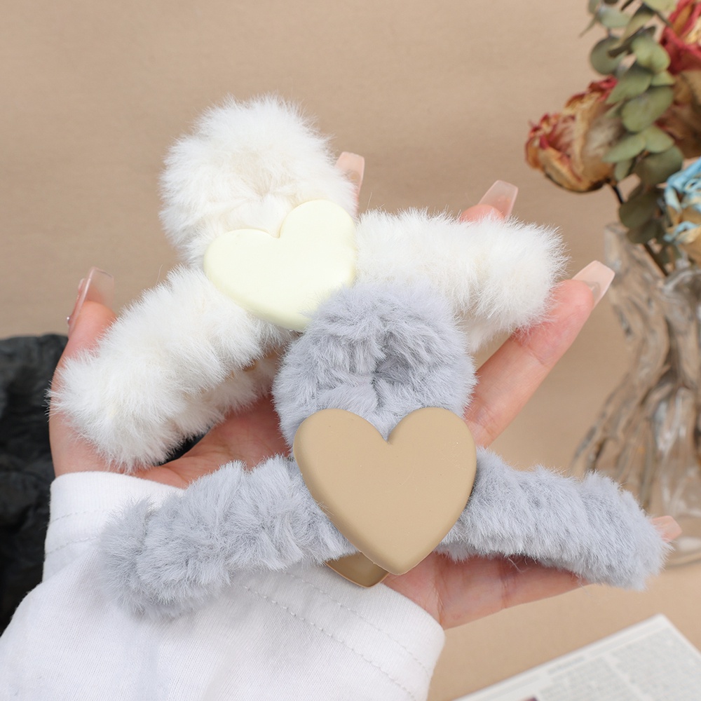 Thời Trang Kẹp Tóc Lông Nhung Hình Cá Mập Đơn Giản Cho Nữ