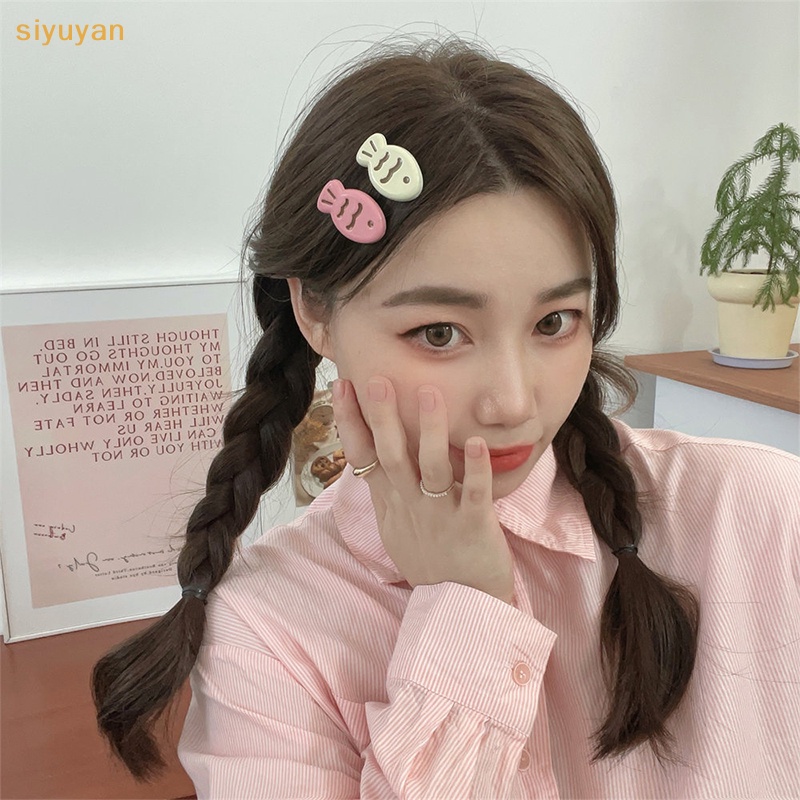 Siyuyan 1 / 3 Kẹp Tóc Hình Cá Hoạt Hình Dễ Thương Cho Bé vn