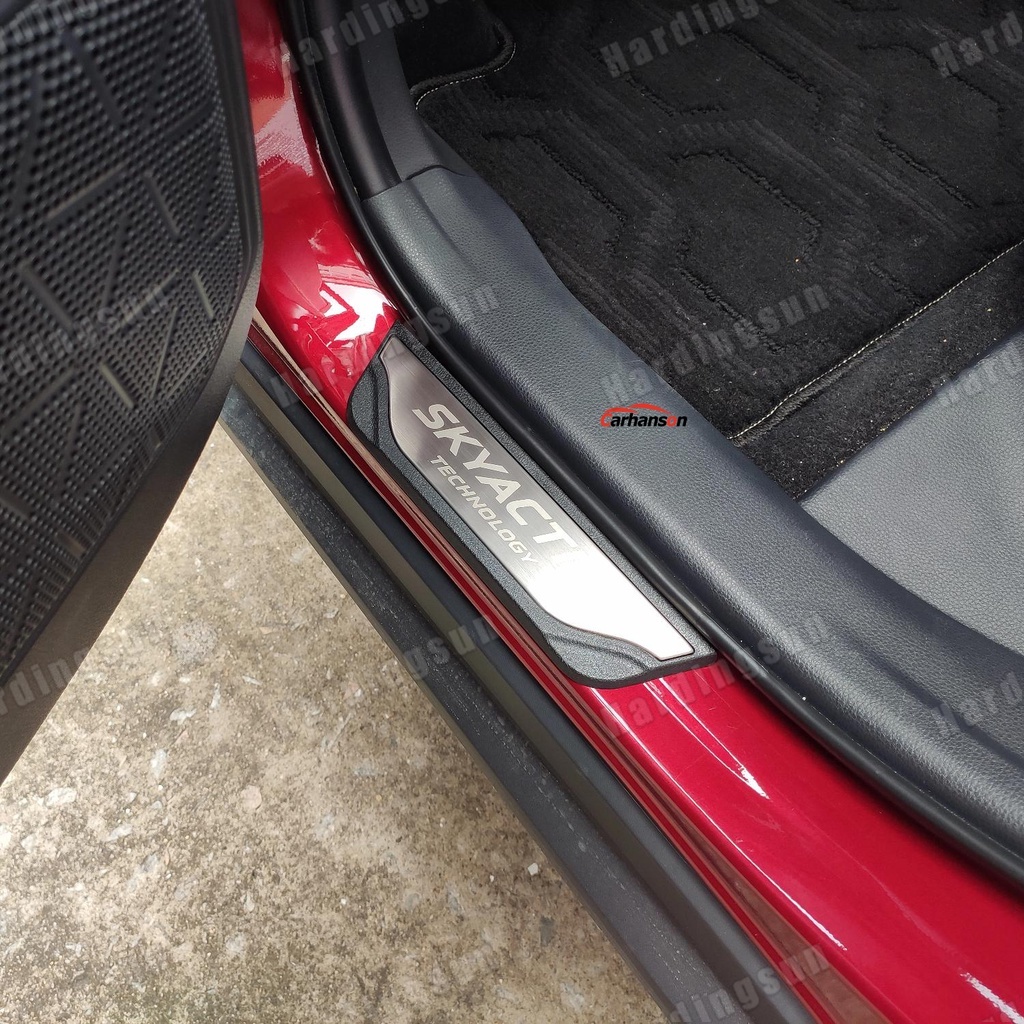 Miếng Dán Bảo Vệ Bàn Đạp Cửa Xe Hơi Bằng Thép Không Gỉ Cho mazda 3 6 cx30 cx5 2013-2023