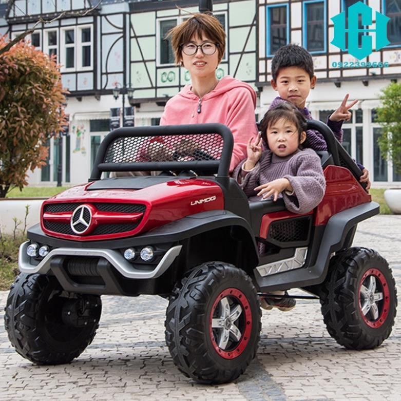 Xe ô tô điện trẻ em đôi siêu lớn 4 bánh off-road điều khiển từ [TẶNG Ô TÔ ]