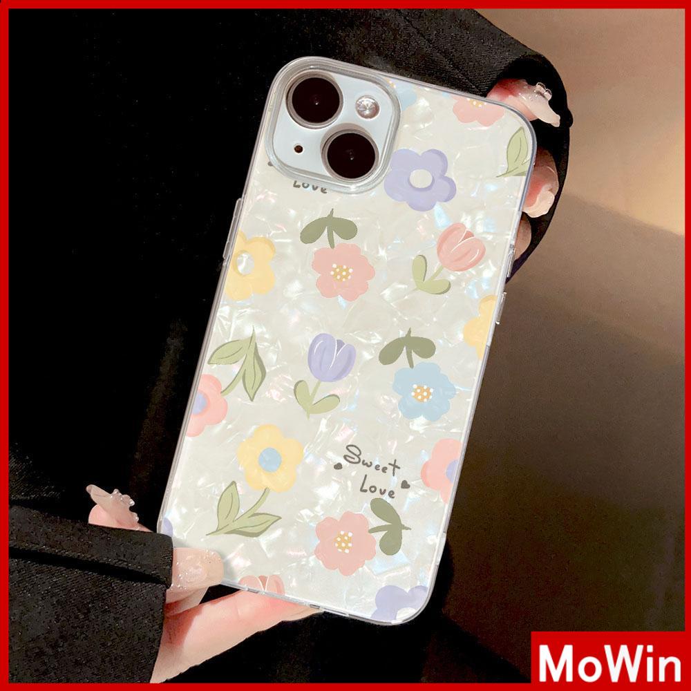 Ốp lưng iPhone 15 Pro Max Ốp Lưng Trong Suốt Họa Tiết Vỏ Bìa Cứng TPU Chống Sốc Vỏ Mềm Màu Hồng Xanh Dương Hoa Đơn Giản Tương Thích Với iPhone 14 Pro Max 13 Pro Max 12 11 XR XS Max 7 8Plus