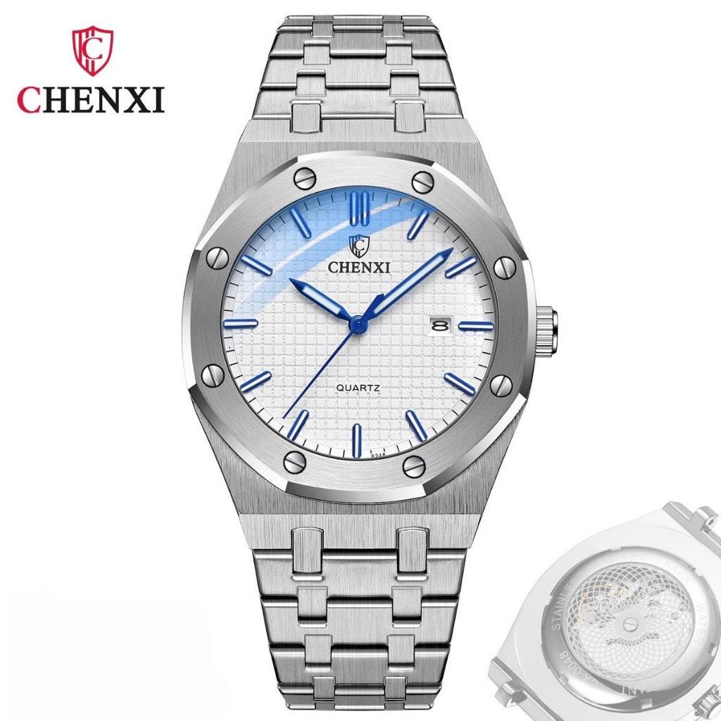 Đồng Hồ Nam Cao Cấp CHENXI X6 Kính Lồi Dây Thép Đúc