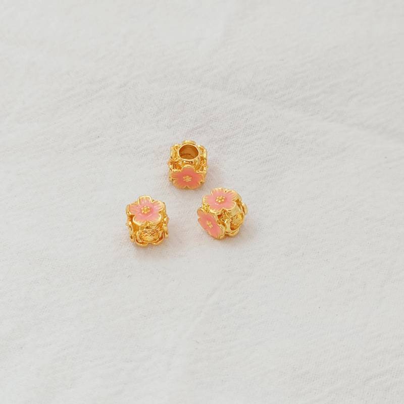 Hạt Xỏ Lỗ Hình Hoa Anh Đào / Bướm Màu Sắc Mạnh Mẽ Dùng Làm Trang Sức Thủ Công diy