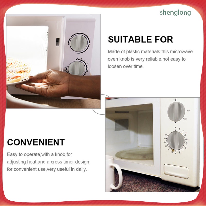 Bộ 2 Núm Vặn Lò Vi Sóng Bằng Nhựa Màu Trắng