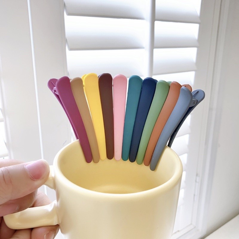 Kẹp tóc mái mỏ vịt iLita cặp bấm mái nữ đẹp vintage Hàn Quốc màu trơn hottrend