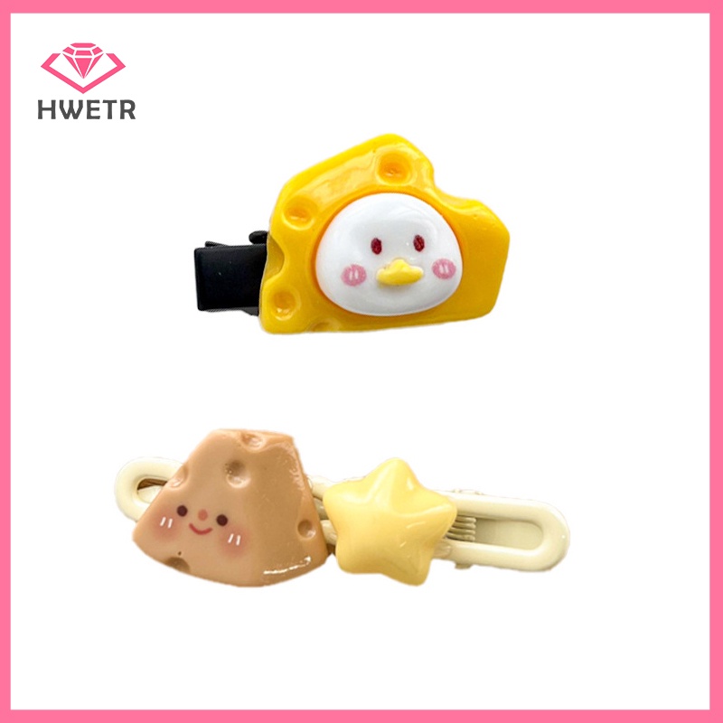 Kẹp Tóc Hình Ngôi Sao / Thỏ Màu Vàng Dễ Thương Phong Cách Hàn Quốc Cho Nữ Mới